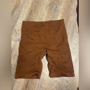 Forever 21 brown biker shorts size medium